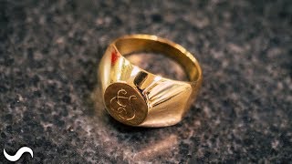 MAKING A SIGNET RING IN 18K GOLD [upl. by Peale777]