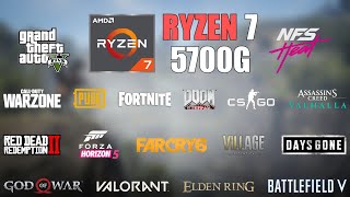 Ryzen 7 5700G Vega 8  25 Games Tested in 2022 [upl. by Nesyrb585]