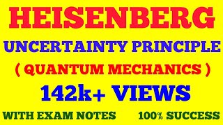 HEISENBERG UNCERTAINTY PRINCIPLE  QUANTUM MECHANICS  WITH EXAM NOTES [upl. by Lamdin]