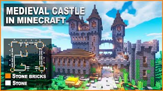 Minecraft How to build a Medieval Castle  Tutorial [upl. by Akirahc]