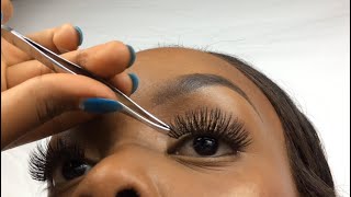 HOW TO Apply False Eyelashes for Beginners [upl. by Anaoy]