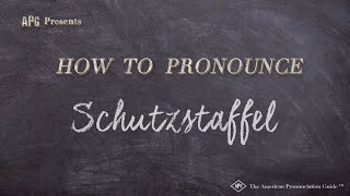 How to Pronounce Schutzstaffel Real Life Examples [upl. by Orlantha190]