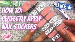 DIY How to Perfectly Apply Nail Stickers  Zai Antonio [upl. by Ahsiri]