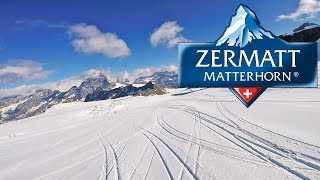 Summer skiing Zermatt  full ride from 3800m to 2900m 7km  July 2018 [upl. by Swerdna]