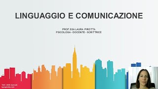 10 Linguaggio e comunicazione [upl. by Godfry697]