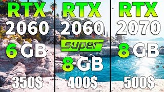 RTX 2060 SUPER vs RTX 2060 vs RTX 2070 Test in 8 Games [upl. by Nigem]