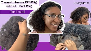 2 SIMPLE ways to turn a 134 wig into a Upart wig Wig tutorial [upl. by Nah]