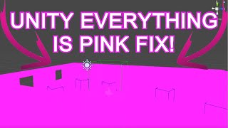 Unity Everything Is Eye Burning Pink Problem Fix [upl. by Ybba425]