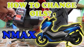 HOW TO CHANGE OIL YAMAHA NMAX Engine Oil  Gear Oil [upl. by Wallis379]