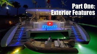 Walkthrough of a Sunreef 82 catamaran for sale Houbara Part 1 Exterior Features [upl. by Tippets]