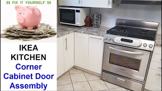 IKEA Kitchen  Corner Cabinet Door Installation [upl. by Ennayr]