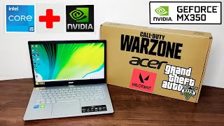 Acer Aspire 5 2021  i5 11th Gen  MX350  Unboxing amp Review  3 Games Tested  Thin amp Light 🔥 [upl. by Neerbas]