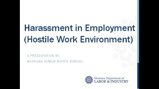 Harassment in Employment [upl. by Aneema]