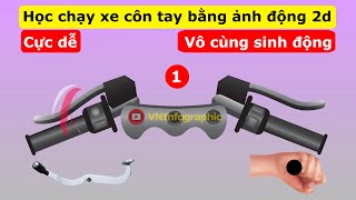 Cách chạy xe côn tay bằng ảnh động 2d cực dễ học  Winner X Exciter Raider Sonic [upl. by Amiarom]