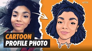 How to CARTOON YOURSELF in Procreate Tutorial  Instagram Cartoon Profile Photo [upl. by Alroy204]