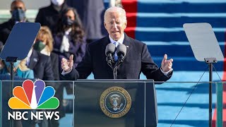 Watch Full Speech President Biden Delivers Inaugural Address  NBC News [upl. by Mittel7]