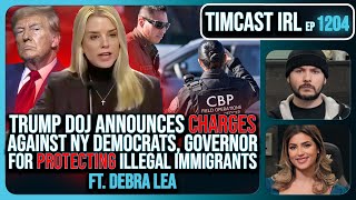 Trump DOJ CHARGES NY Democrats Governor For Protecting Illegal Immigrants wDebra Lea  Timcast IRL [upl. by Nogem]