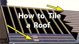 How to TILE A ROOF with Clay or Concrete Tiles  New Roof [upl. by Attekal651]