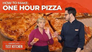 How to Make Great Homemade Pizza in One Hour [upl. by Atinahc]