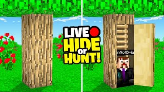 Minecraft Hide Or Hunt but it was a livestream [upl. by Blynn]