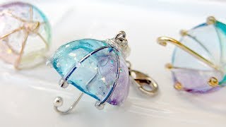 【UVレジン】100均材料で小さな雨傘のチャームを作りました！resin DIY [upl. by Mccarty129]