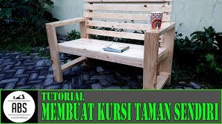 CARA MEMBUAT Kursi Taman Dari Kayu Bekas [upl. by Trilly]