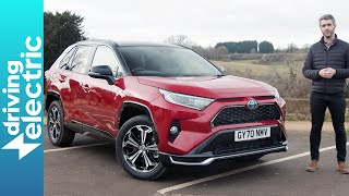 New Toyota RAV4 PHEV PlugIn Hybrid SUV review – DrivingElectric [upl. by Adnaloj]