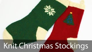 Learn to Knit a Christmas Stocking  Part 1 [upl. by Alessandra453]