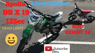 APOLLO DB X19 125 DIRT BIKE REVIEW IN GREEN AND BLACK [upl. by O'Reilly661]