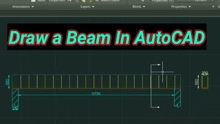 How to draw a beam in AutoCAD [upl. by Dahcir759]