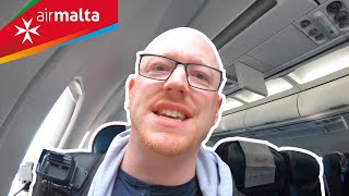 Air Malta Business Class Review Maltas National Airline [upl. by Arahsak]