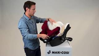 MaxiCosi l CabrioFix car seat l How to remove the cover [upl. by Sueahccaz116]