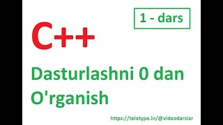 Dasturlashni 0 dan Organish 🚀 1dars CodeBlocksni ornatish [upl. by Hudnut]