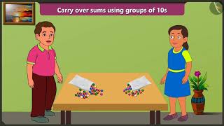 Addition Carry over sums  Part 13  English  Class 2 [upl. by Tnairb]