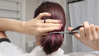 DIY Ponytail Haircut  EASY Short Shaggy Bob Tutorial [upl. by Airdnua66]