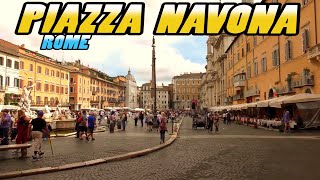 PIAZZA NAVONA  Rome Italy 4k [upl. by Ahsitaf10]