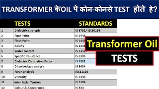 Transformer oil Testing Transformer Oil testing and properties [upl. by Enimsay]