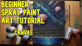 BEGINNERS Spray Paint Art Tutorial  Episode 19 Canvas [upl. by Hana251]