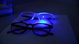 Blue light lens demonstration [upl. by Ledua]