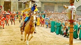 Giostra del Saracino Saracen Joust Arezzo Tuscany Italy Europe [upl. by Yrkcaz790]