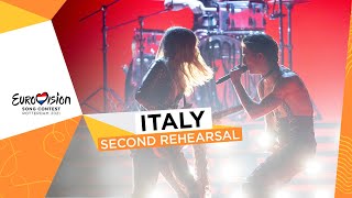 Måneskin  Zitti E Buoni  Second Rehearsal  Italy 🇮🇹  Eurovision 2021 [upl. by Aivatnuahs]