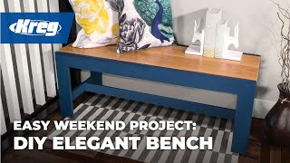 Easy Elegant DIY Bench  Free Woodworking Project Plan [upl. by Ylsew]