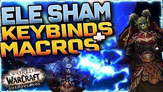 ⚡Macros amp Keybinds Elemental Shaman  PvPPvE Guide  Prep for Shadowlands [upl. by Tymon]