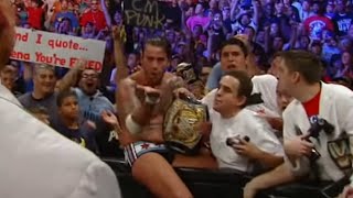 CM Punk leaves with the WWE Championship WWE Money in the Bank 2011 [upl. by Netaf]