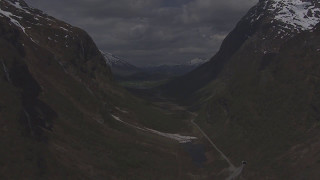 Hellesylt Geirangerfjorden fjellgård Ørnesvingen  Flying Over Norway [upl. by Boles]