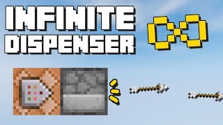 Minecraft Infinite Dispenser Using Command Block 113 Super Simple [upl. by Cesar]