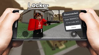 Using MOBILE LOCK In Roblox Da Hood BANNED [upl. by Erreit]