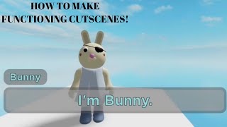 How to make a functioning cutscene in the cutscene creator How to use it  Roblox Piggy Build Mode [upl. by Aracot]