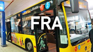 Frankfurt Airport Shuttle Bus Terminal 2 to 1 and the Train Station [upl. by Clinton]