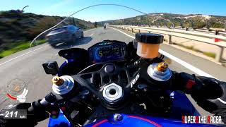 Yamaha R6 GPS Top Speed Quickshifter Akrapovic Sound [upl. by Frans434]